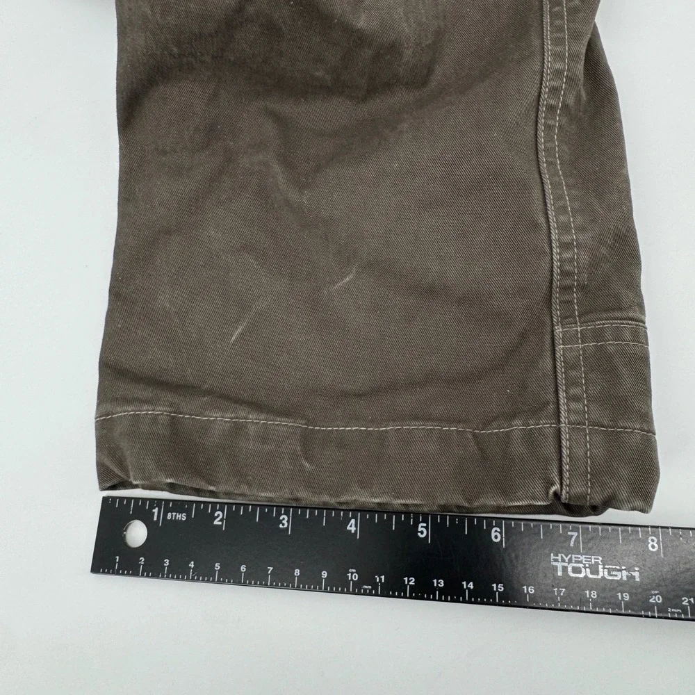 Kuhl Hot Rydr Flannel Lined Pants Green Brown Mens 34x30 Hiking Workwear
